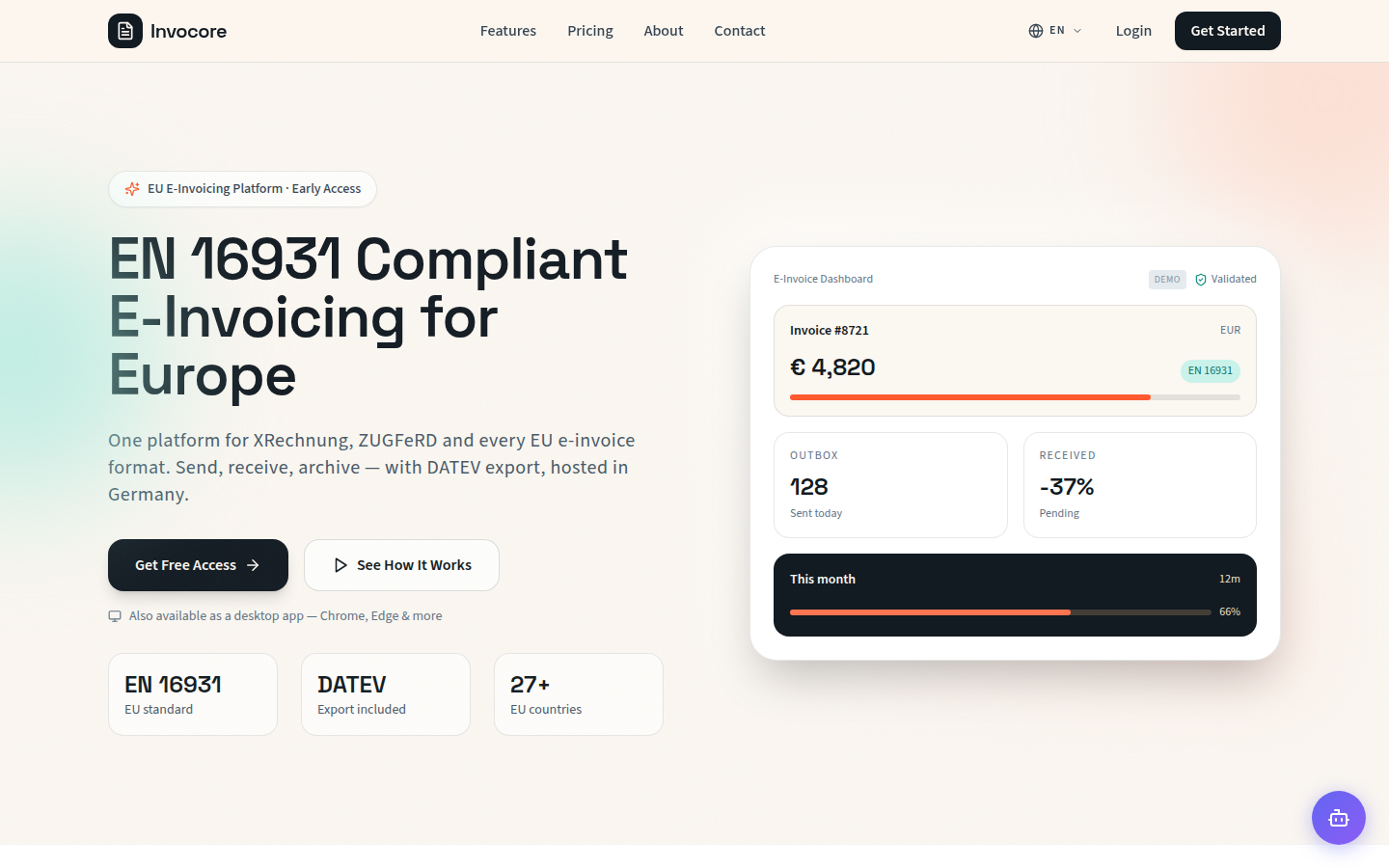 Invocore — E-Invoicing-Plattform