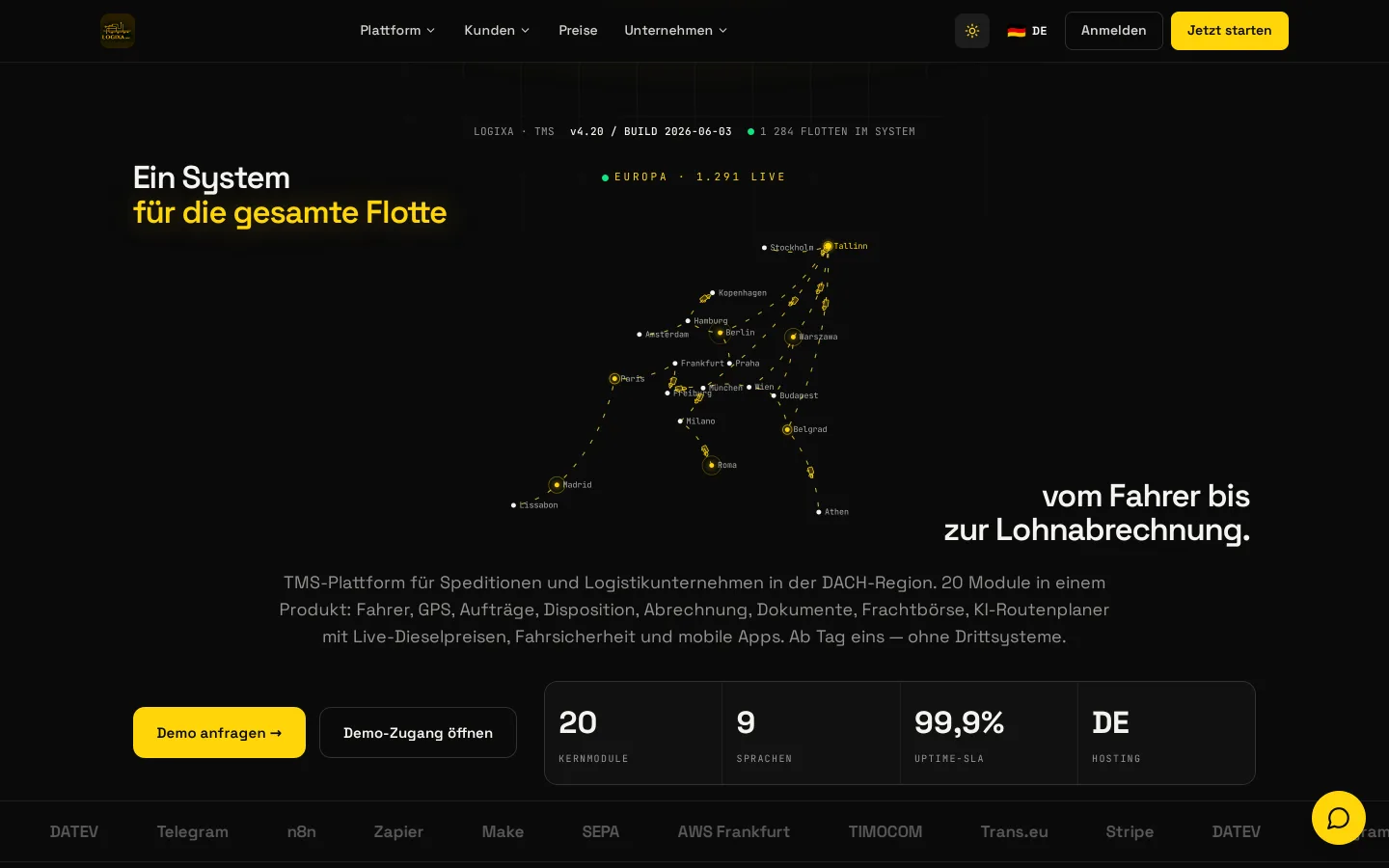 LOGIXA — Screenshot der Oberfläche